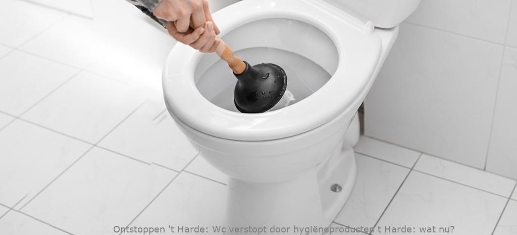 Wc verstopt door hygiëneproducten t Harde: wat nu?